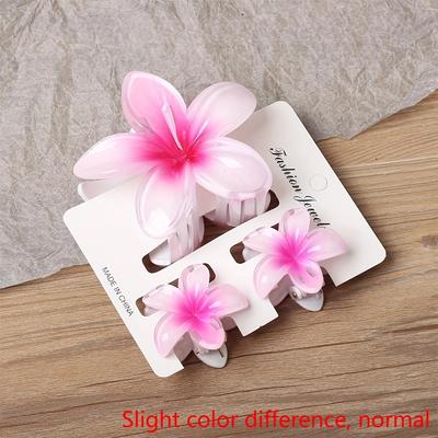 TEMU 3pcs/set, Egg Flower Hairpin For Women, Summer Back Head Semi-tied Hairpin, Medium Size Shark Hairpin Hairpin Headwear, Birthday Gift Image
