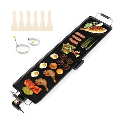 Costway 35 Inch Large Electric Griddle Nonstick BBQ Grill with Adjustable Temperature-M