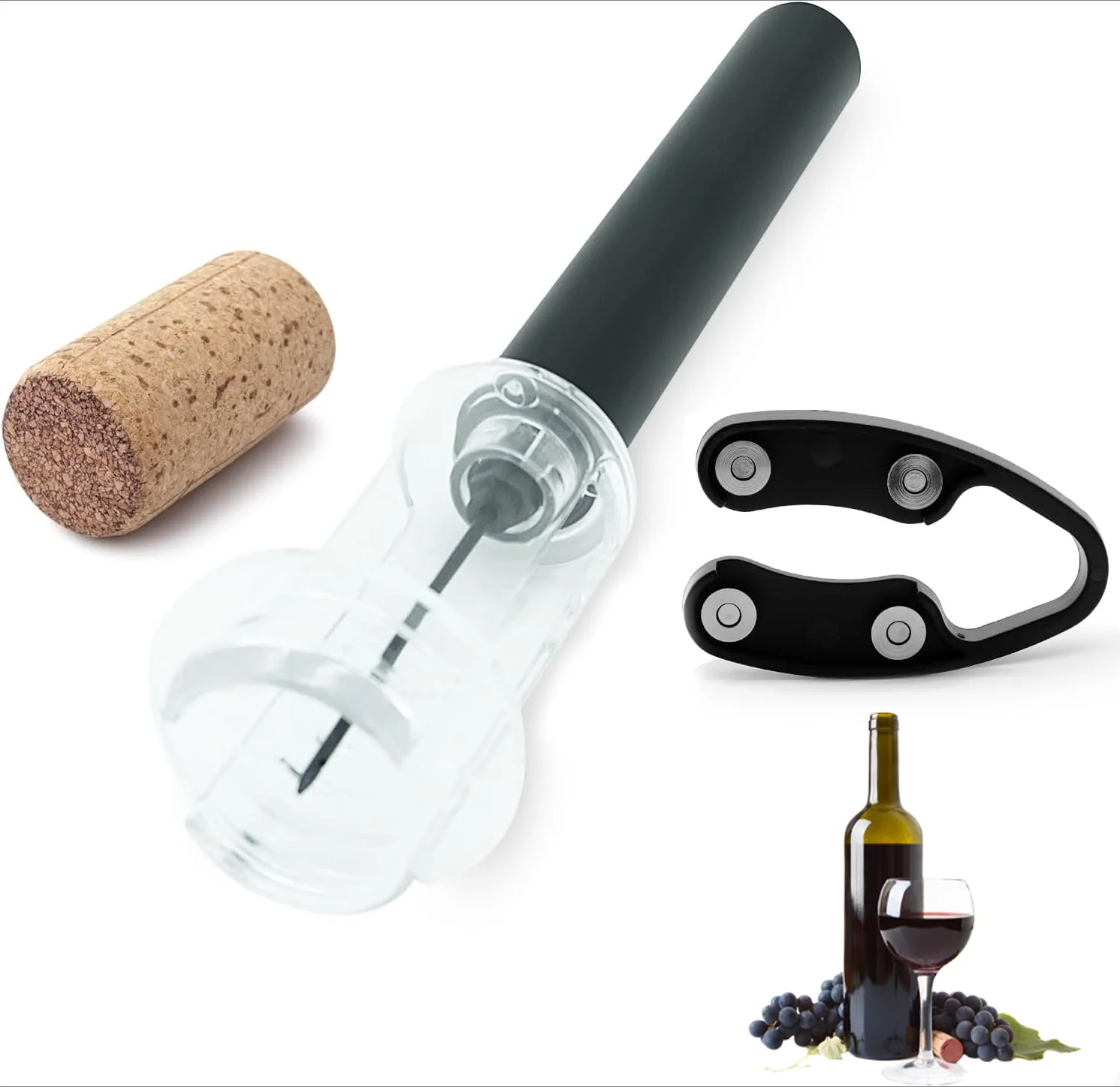Wein Opener Luftpumpe Druck Vakuum Wein Flasche Korkenzieher Edelstahl Pin Typ Cork Out Werkzeug Wein Opener Bar Zubehör Image