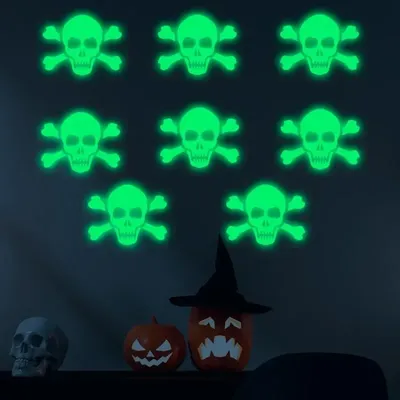Kreative Horror-Geist-Leuchtaufkleber, Halloween-Dekorationen für Zuhause, Schlafzimmer, Zimmer, Image