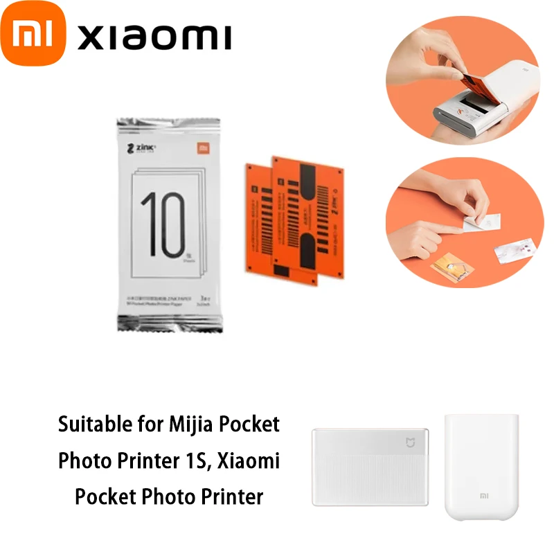 Xiaomi ZINK Taschendruckerpapier, selbstklebender Fotodruck, 10/20/30/40/50 Blatt für Xiaomi 3-Zoll-Mini-Taschenfotodrucker/1S Image
