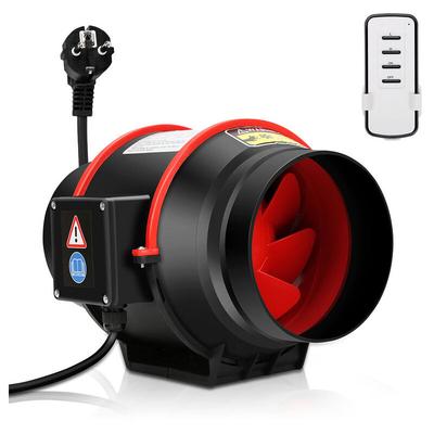 Tolletour - Rohrventilator 100mm Bad-Lüfter mit Fernbedienung Lüfter Leise Wandlüfter Image
