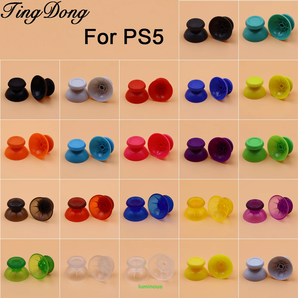 TingDong 2 Stück 3D-Analog-Thumbsticks für PS5-Controller, Joystick-Kappen, Ersatz-Thumbstick-Abdeckungen Image