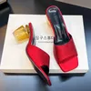 High Heels Luxus Kristall Frauen Sandalen Karree Hausschuhe Frau Schuhe Sommer 2025, Trend Chunky Schuhe Sexy Flip-Flops Rutschen