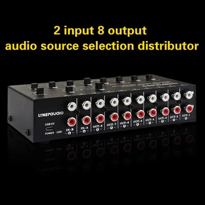 BOFOP 2 in 8 Out Audio Frequenz Signal Selector Shift Device unterstützt 2 Sätze Mix-Eingang und 8 Image