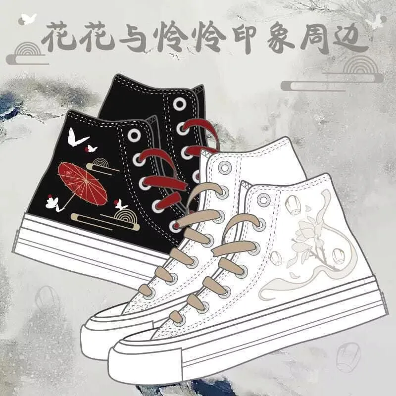 2024 Tian Guan Ci Fu Hua Cheng Xie Lian High-Top-Canvas-Board-Schuhe, Turnschuhe für Männer und Frauen, Freizeitschuhe für vier Jahreszeiten