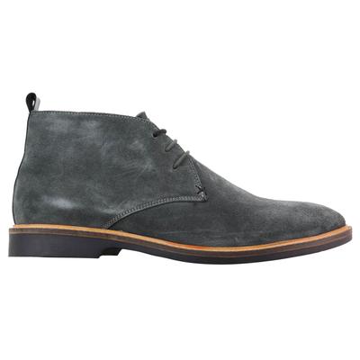 Graue Herren-Chukka-Stiefel aus Wildleder mit Schnürung Image
