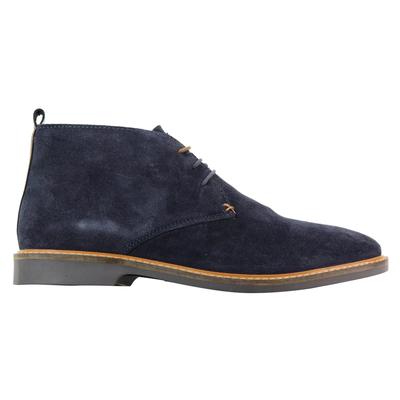 Marineblaue Herren-Chukka-Stiefel aus Wildleder zum Schnüren Image