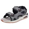 Sandale RIEKER, Herren, Gr. 46, grau (grau, schwarz), Lederimitat, Textil, sportlich, Schuhe, Trekkingsandale, Outdoorsandale, Sommerschuh mit Klettverschlüssen