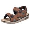 Sandale RIEKER, Herren, Gr. 40, braun, Lederimitat, Textil, sportlich, Schuhe, Trekkingsandale, Outdoorsandale, Sommerschuh mit Klettverschlüssen