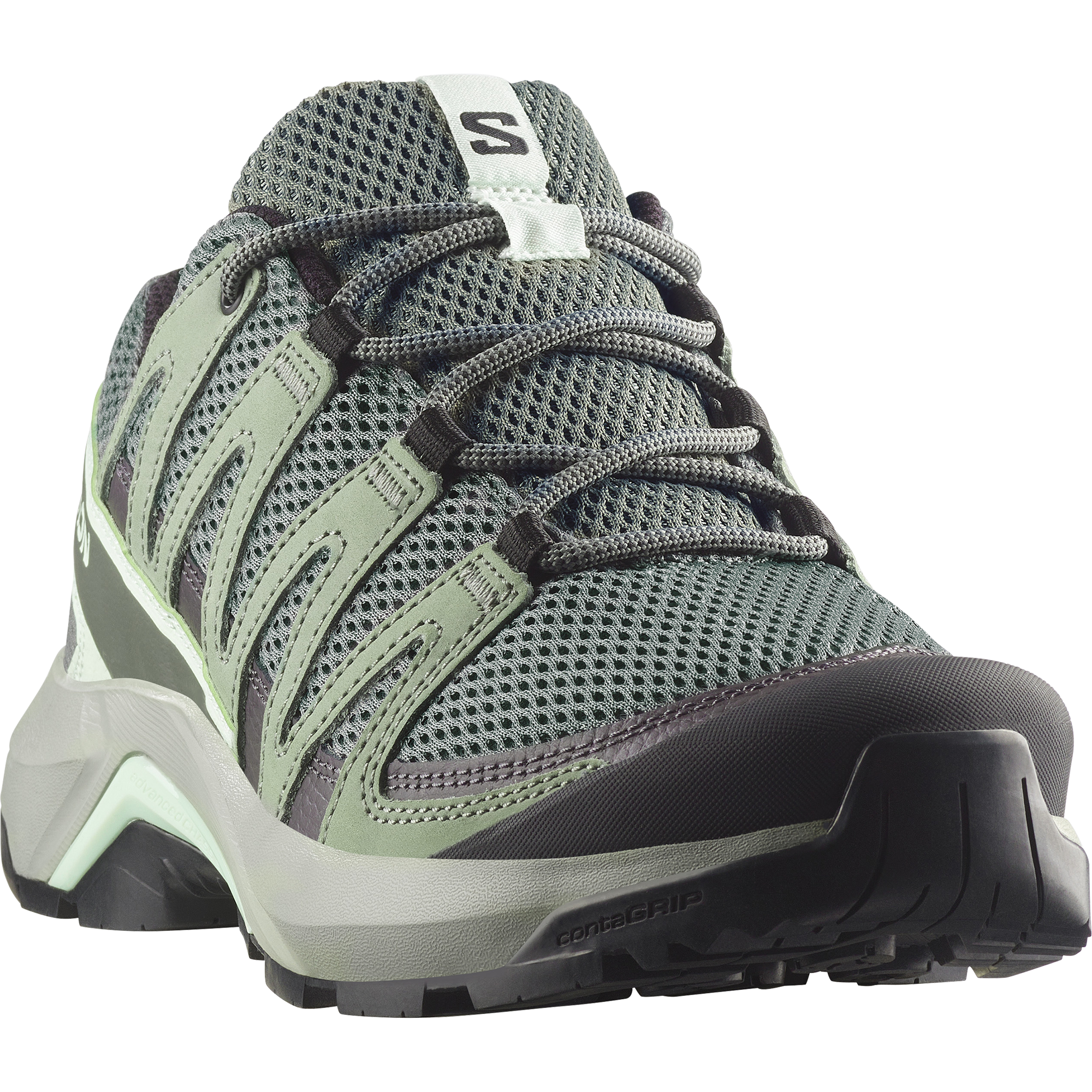 Wanderschuh SALOMON "X-ADVENTURE RECON W", Damen, Gr. 37, sedona sage, grün milieu, bay, Leder, Textil, Schuhe Wanderschuh, wasserdicht