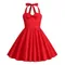 3-9T Kids Girls Polka Dot Print Vintage Swing Halter Dress Belt 60s Rockabilly Prom Wedding Casual