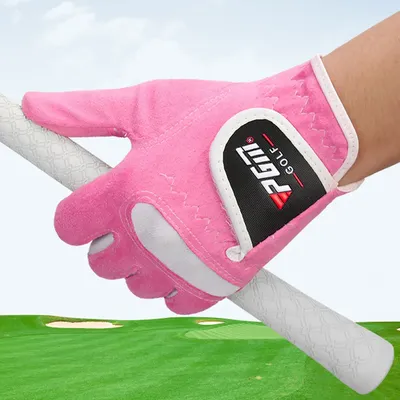 PGM New Golf Gloves Lady Left Right Hand Adjustable Breathable Women's Fiber Cloth Outdoor Sports