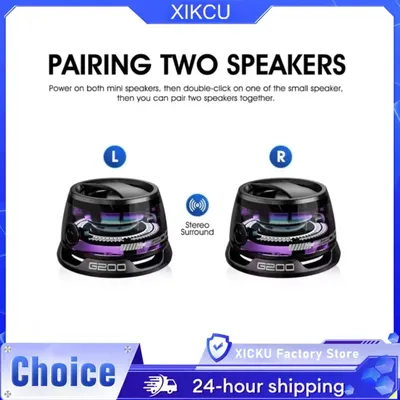 Outdoor Magnetic Bluetooth Speaker Wireless ‌Camping‌ Mini Travel Stereo Speaker with RGB Color