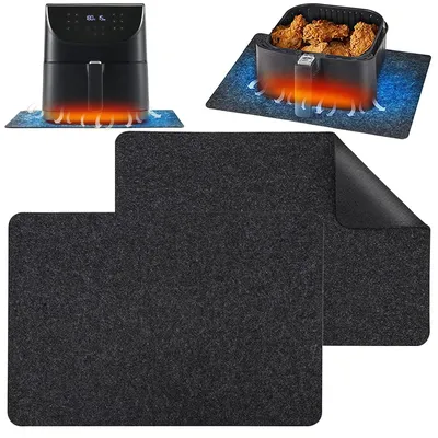 2pcs Air Fryer Pad Heat-resistant Kitchen Counter Mat Heat-resistant Countertop Protector Non-slip