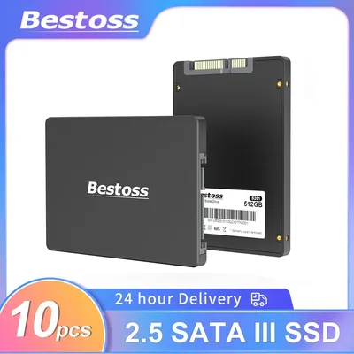 Bestoss 10PCS 2.5 SATA3 SSD SSD 1TB 512GB SATA III 480GB 240GB 120GB 256GB Internal Solid State