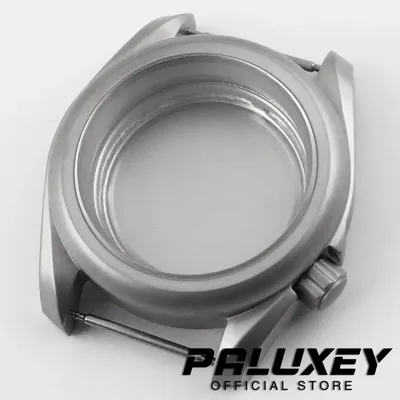 NH35 40MM Sapphire Crystal Sandblast Field Watch Case Parts For NH34 NH35 NH36 NH38 Automatic Movement 3.8 Crown