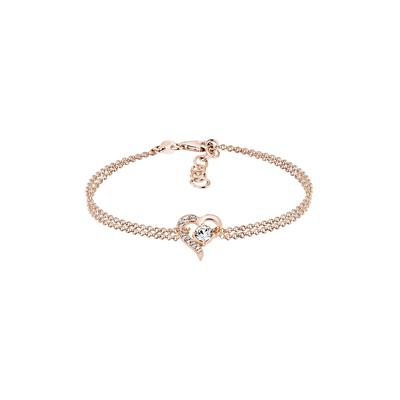 Elli Herz Liebe 925 Silber, mit Kristallen von Swarovski® rosefarben Damen Image