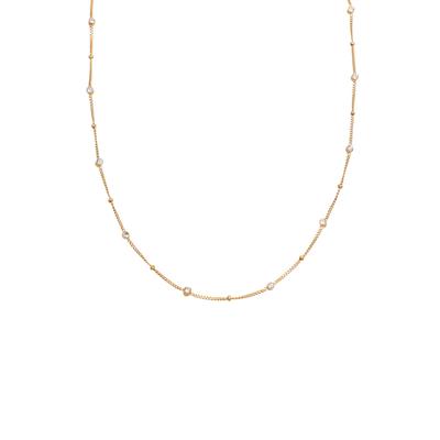 Elli - Kugelkette Glas Kristalle Weiß 925 Sterling Silber Ketten 1 ct Damen Image