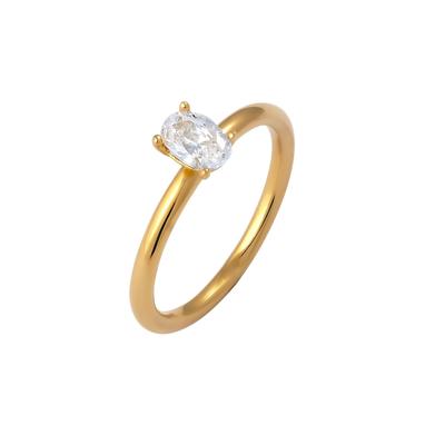 Elli - Zirkonia Oval 925 Sterling Silber Ringe 1 ct Damen Image