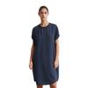 Minikleid MARC O'POLO "mit Crinkle-Struktur", Damen, Gr. 32, Normalgrößen, muted blau, Obermaterial: 79% Viskose, 21% Polyamid; Futter: 100% Nicht verfügbar, unifarben, relaxed fit kurz, Rundhals, Kurzarm, Kleider