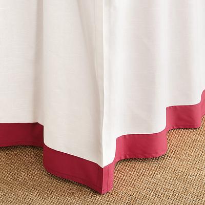 Hannah 5-Paneled Dorm Bedskirt - Raspberry - Ballard Designs
