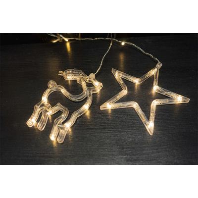 NOOR LIVING LED-Lichterkette "Weihnachtszeit", transparent, Dioden 65 St., Lichterketten, mit Stern- und Rentierbeleuchtung, Batteriebetrieb Image