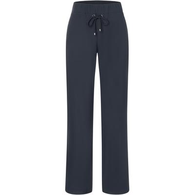 Stoffhose MAC "EASY WIDELEG", Damen, Gr. 38, Länge 32, blau (dunkelblau), Web, Obermaterial: 77% Polyamid, 23% Elasthan, unifarben, casual, weit knöchellang, Hosen, sehr elastische Qualität, angenehmer Griff und hoher Tragekomfort, Topseller Image
