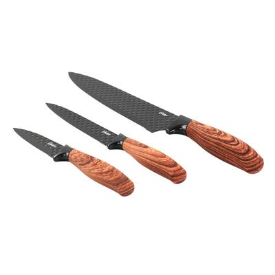 Oster Gunderson 3 Piece Black Stainless Steel Cutlery Set - N/A