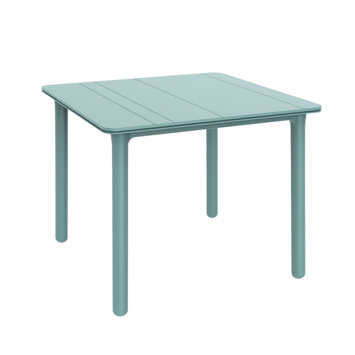 Resol garbar NOA Recycelter Quadratischer Tisch Indoor, Outdoor 90x90 Luftblauer Fuß - Luftblaues Tischplatte Image