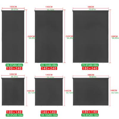 TEMU Outdoor Roller Blind Uv Protection Sun Shade For Windows, Balcony, And Privacy 240cm Image