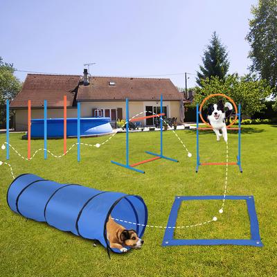 TEMU Agility Sport For Dogs Set Agility For Dogs Agility Equipment Kit Slalom, Tunnel, Complete Equipment Set 5pcs Image