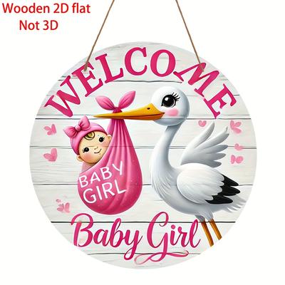 TEMU 2d Flat, 1pc, 2d Welcome Round Wooden Sign, Wooden Hanging Sign, Room Decor, Home Decor, Design, Lintel Decorations, Wooden 2d Flat, 8x8 Inches, 2d Flat Image