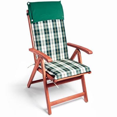 TEMU Detexu00ae Pads High Seat 6pcs Set Water-repellent Form Stable Fastening Straps Garden Chair Seat Cushion Upholstery Pad 120cm Striped With Hem Image