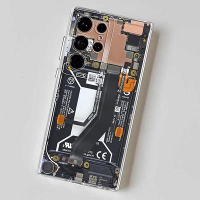 TEMU Advanced Circuit Board Phone Case For Galaxy S24 S25 Ultra S24 S25 Plus S23 Fe S23+ S22 S21 S20 S20+ Note 10+ 20 Ultra Clear Cover Image