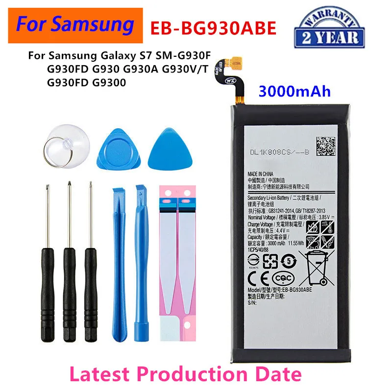Brandneue EB-BG930ABE 3000mah batterie für samsung galaxy s7 SM-G930F g930fd g930 g930a g930v/t g930fd g9300 tools Image