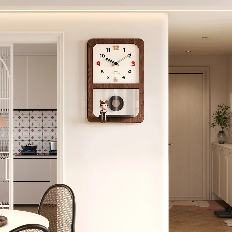 Vintage Kreative Uhr Wanduhr Wohnzimmer Moderne Mode Stille Retro High-End-Home Uhr