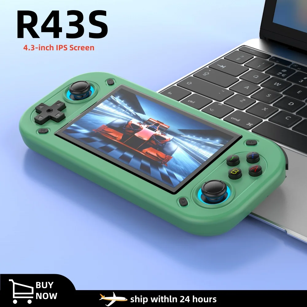 R43S Großer Bildschirm 4,3 Zoll 2000 mAh Lange Akkulaufzeit 64 G/128 G Speicher 10000+ Spiele Jungen Geschenk Image