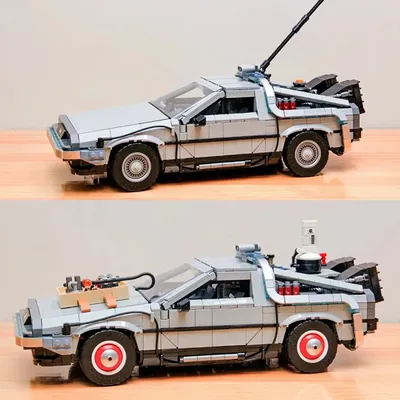 Zurück in die Zukunft Zeit Maschine DeLorean DMC-12 Bausteine Auto Modell Racing Fahrzeug Hypercar Image