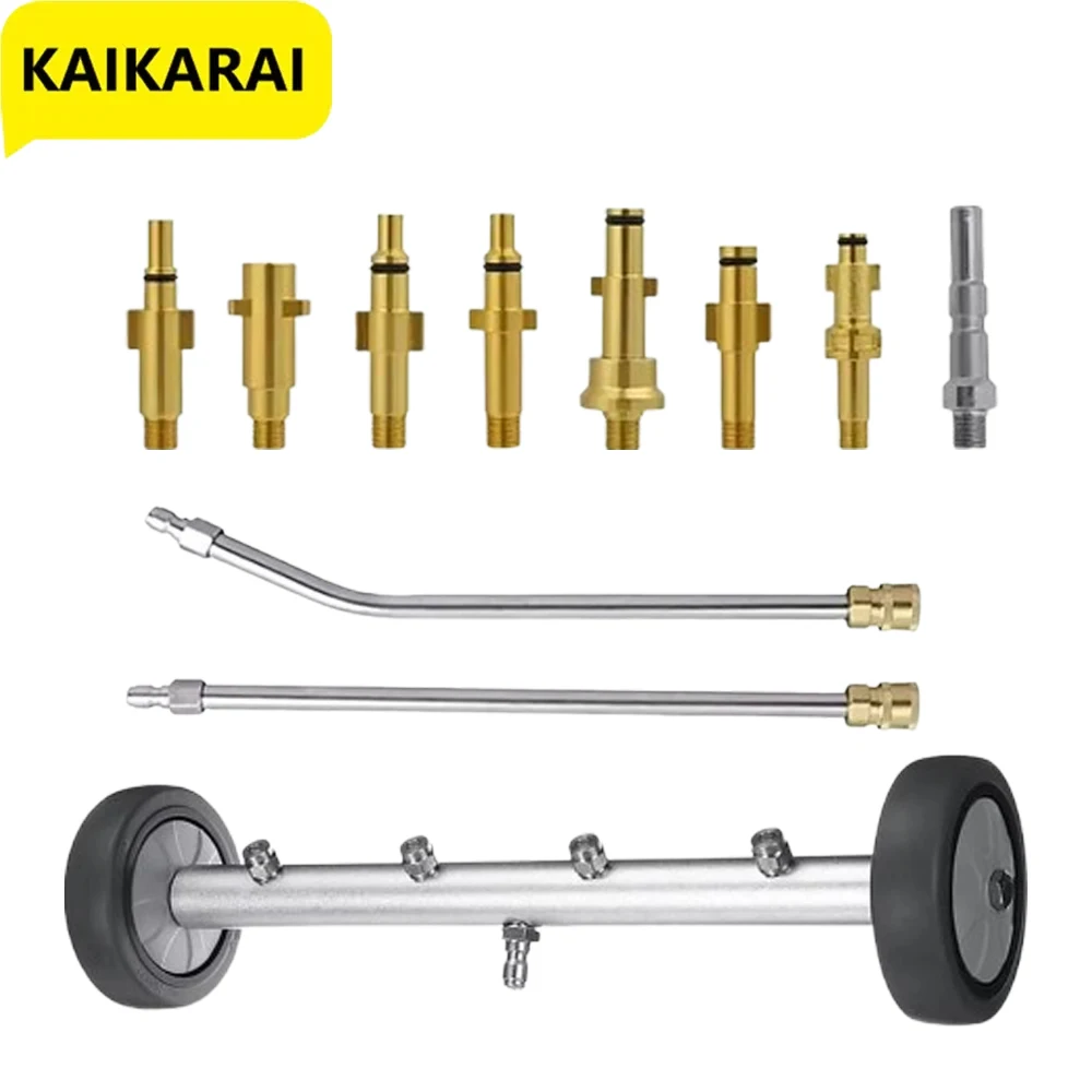 Outdoor Chassis Reiniger Wasser Besen Auto Chassis Reinigung Set Garten Spülen Zubehör Auto Waschen Auto Boden Karcher/Parkside/schwarz Image