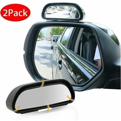 Alovez - 2er-Pack 360°-Toter-Winkel-Spiegel fürs Auto, universell rechts + links verstellbar,