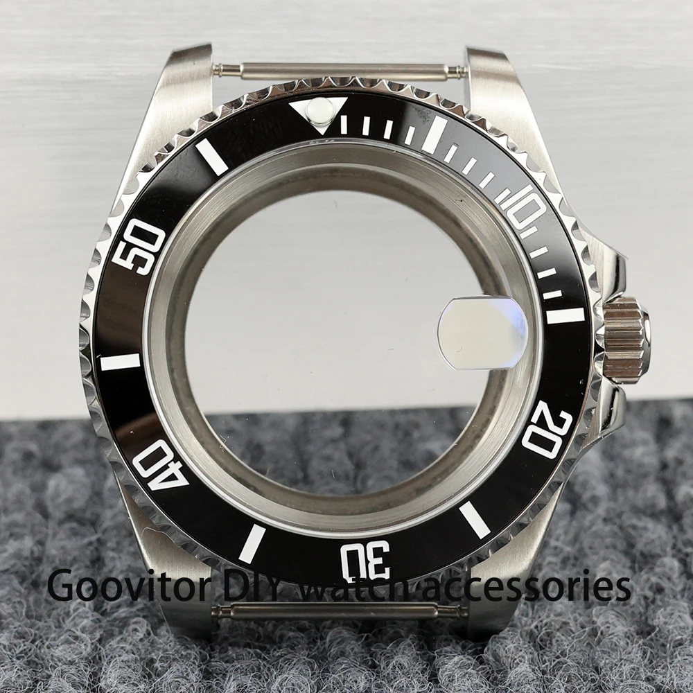 40MM NH35 Gehäuse Edelstahl Saphirglas 100m wasserdicht für NH34 NH35 NH36 Uhrwerk 28,5mm Zifferblatt Submariner GMT Uhrengehäuse Image