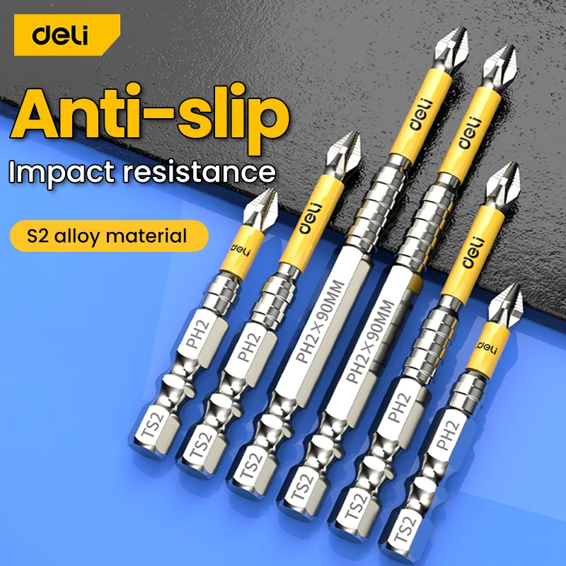 5PCS Verbesserte Hohe Härte Und Starke Magnetische Bit 25/50/65/70/90/150mm Nicht-slip Kreuz Hohe Härte Elektrische Hand Bohrer Schraube Image