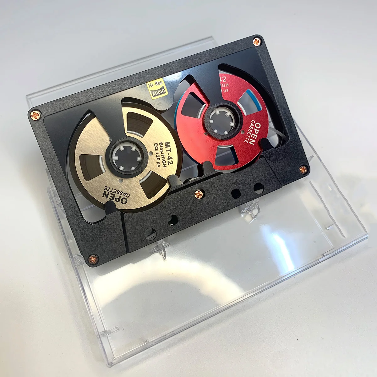 Audio-Kassettenrolle zum Spulen, Kassette, 50-minütiges leeres Klebeband, doppelseitige Metallrolle, hohles Gehäuse, selbstgemachtes, hochwertiges Design Image
