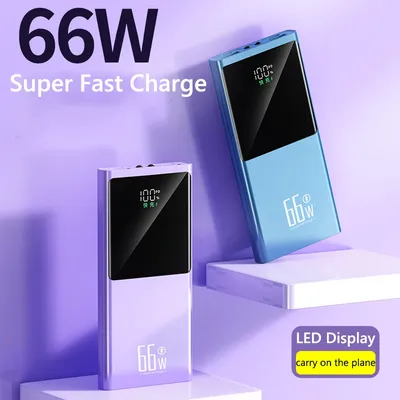 Neue 20000mah Power Bank 66w supers chnelle Lade Power banks tragbare externe Batterie pack für iPhone 15 x Samsung Huawei Xiaomi