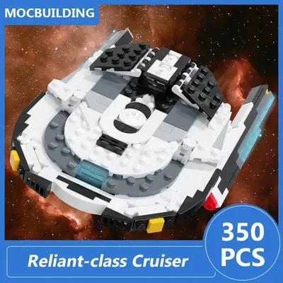 Reliant-Klasse Light Cruiser 1:1250 Modell Moc Bausteine DIY montieren Ziegel Raum pädagogische Image