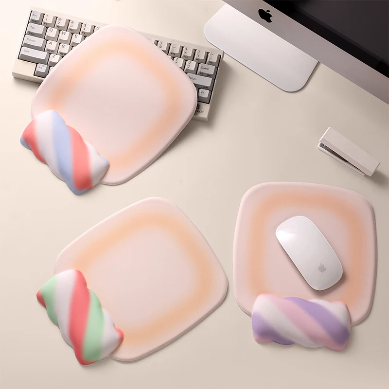 Handgelenkauflage für Tastatur, niedliches Mauspad-Set mit Handgelenkauflage, ergonomisches Handgelenkpolster aus Memory-Schaum, rutschfeste Basis, niedliche Handgelenkauflage mit Farbverlauf Image