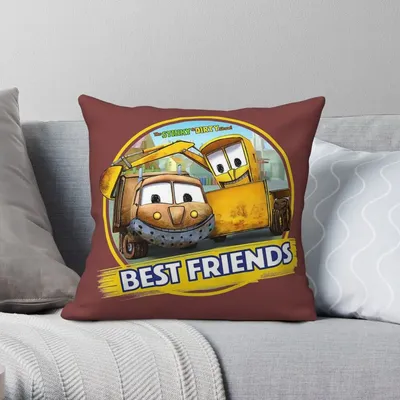 Stinky And Dirty Show Best Friends Quadratischer Kissenbezug, Polyester, Leinen, Samt, bedruckt, Image