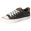 Sneaker MUSTANG SHOES, Damen, Gr. 36, grau (anthrazit), Textil, Lederimitat, sportlich, Schuhe, Freizeitschuh, Halbschuh, Schnürschuh, mit Gummikappe