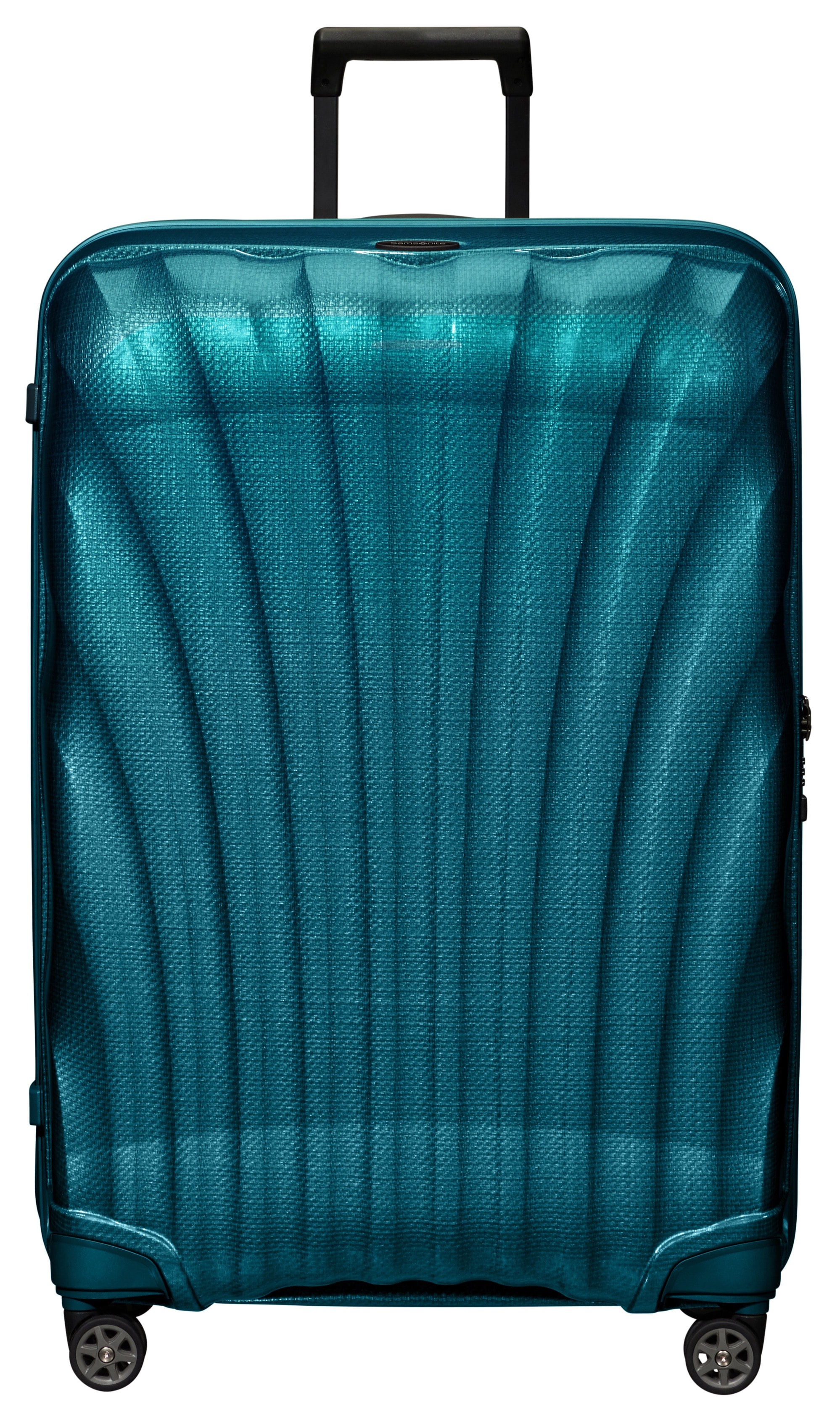 Hartschalen-Trolley SAMSONITE "C-LITE, verschiedene Größen und Farben", Gr. B/H/T: 55 x 81 x 34 123, blau (petrol blau), Polypropylen, unifarben, Koffer, Reisekoffer Aufgabegepäck Trolley TSA-Zahlenschloss Made in Europe Image